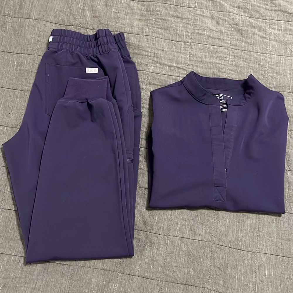 FIGS Purple Jam scrub set